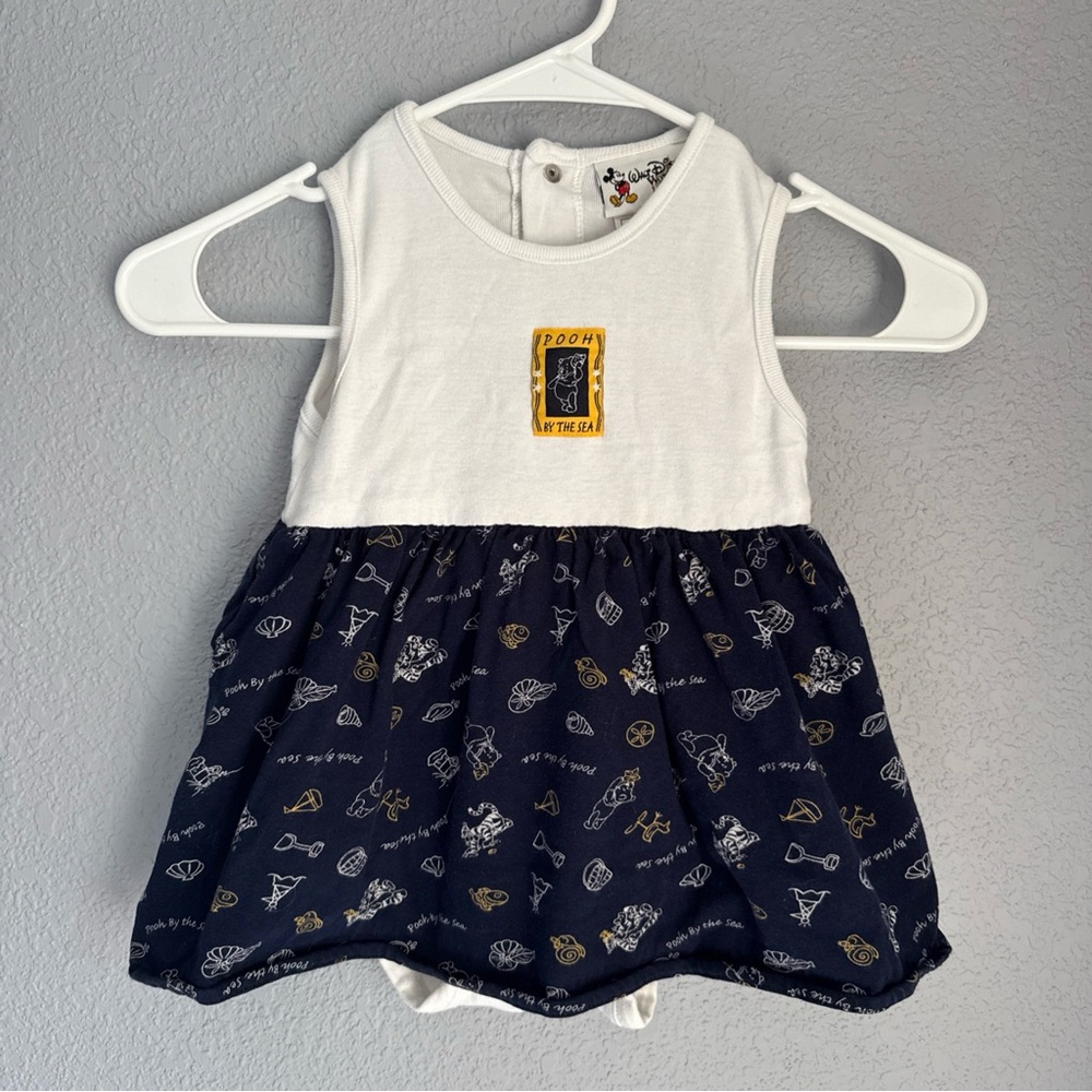 Vintage Y2K Walt Disney World Baby Girls Winnie The Pooh Romper/Dress Size 24 M